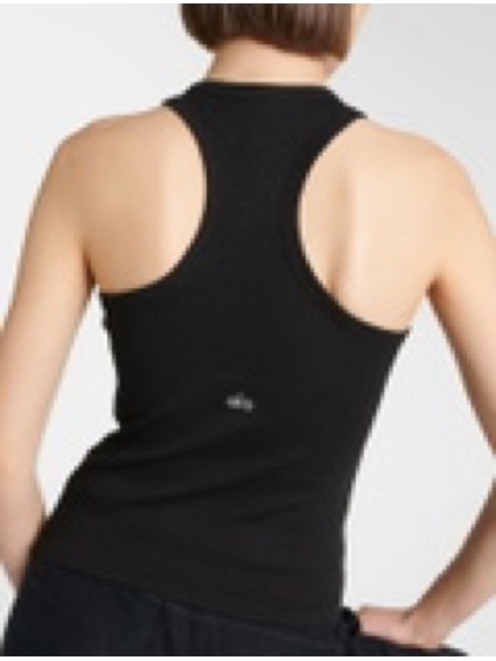 ALO YOGA Women’s Black Ribbed Tank Top